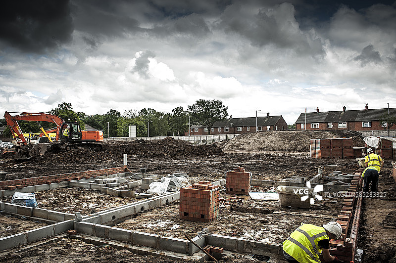 建筑工地上的工人图片素材