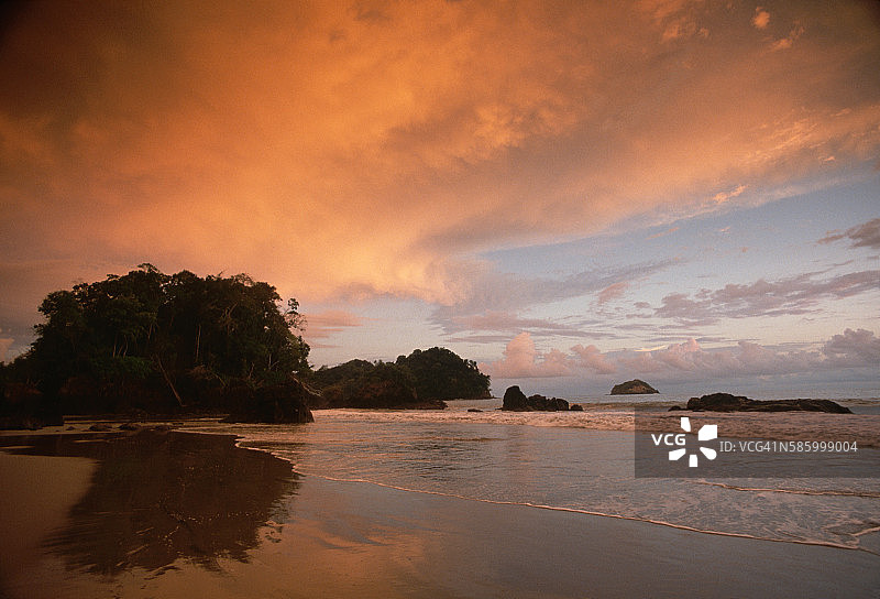 日落海滩图片素材