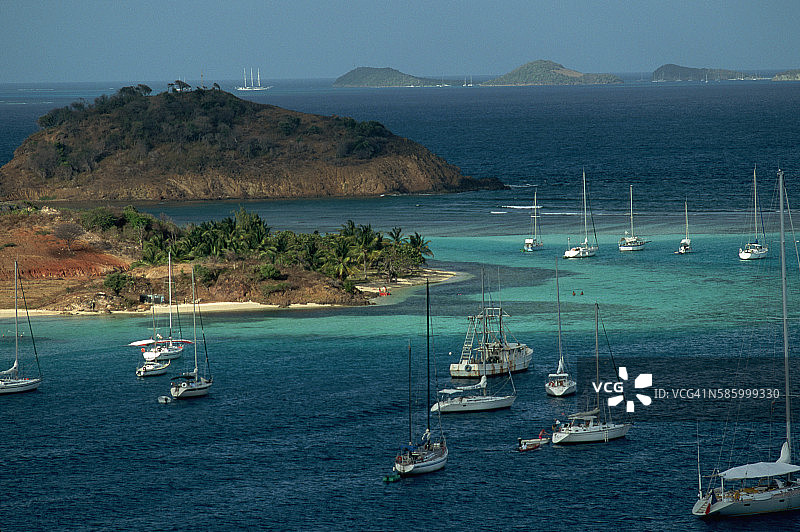 联盟岛港口的船只图片素材