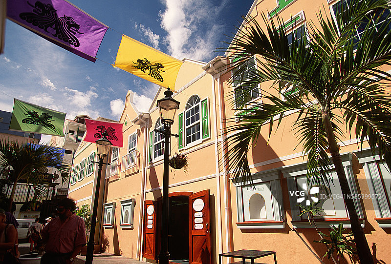 菲利普斯堡的老街购物中心图片素材