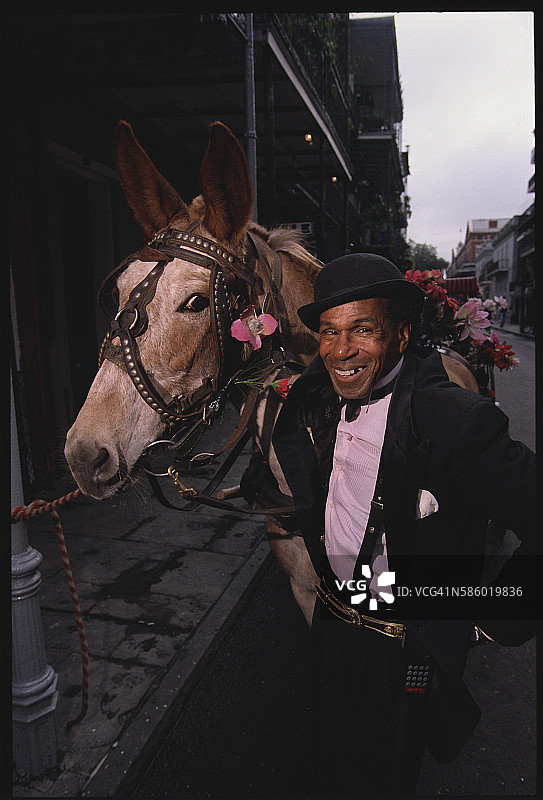 马车夫和马图片素材