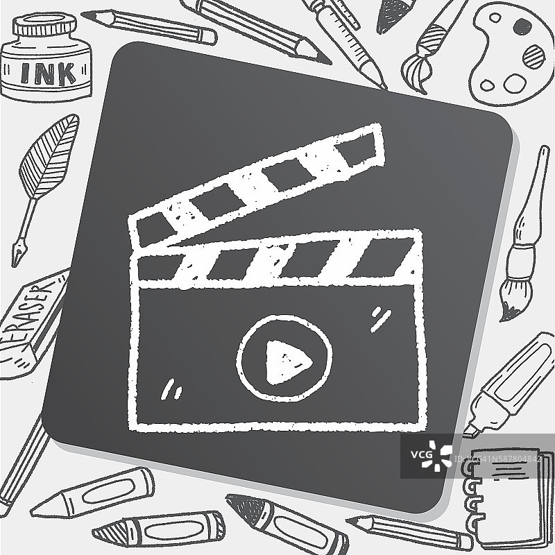 涂鸦视频播放图片素材