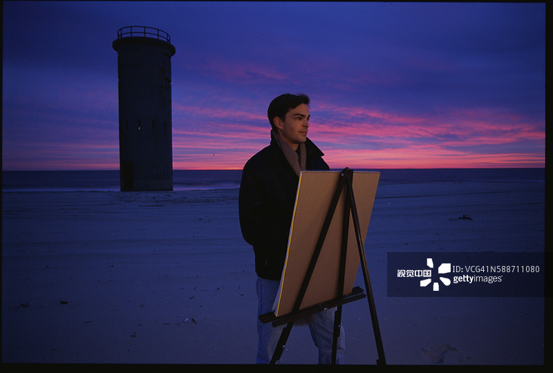 亨洛彭角的海景画家图片素材