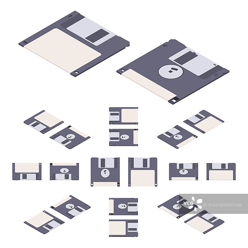 2.5D软盘图片素材