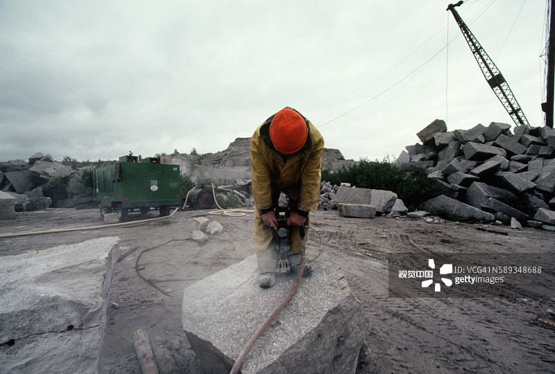 锤击花岗岩图片素材