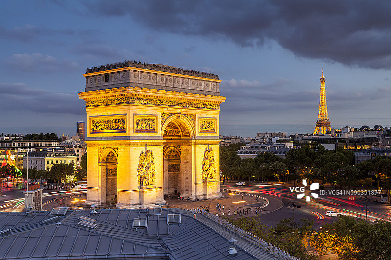 戴高乐广场凯旋门图片素材