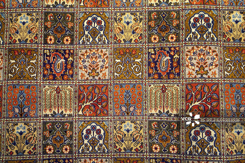 埃及地毯上的复杂图案图片素材