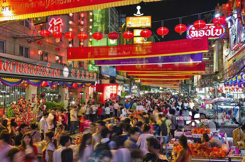 曼谷中国新年图片素材