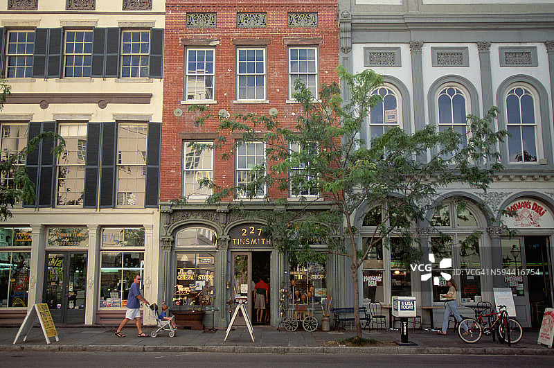 查尔斯顿老杂货店和内森熟食店外立面图片素材