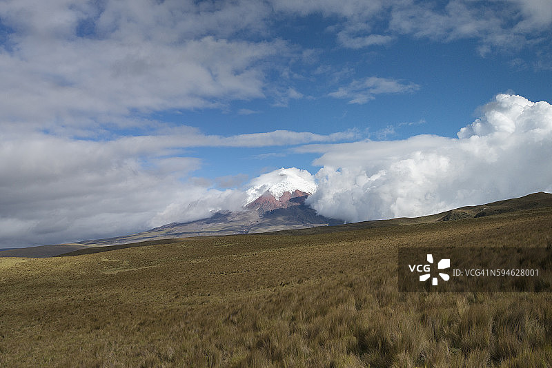 厄瓜多尔科托帕希火山周围的帕拉莫草原图片素材