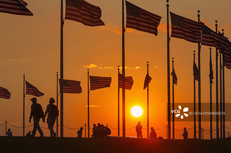 华盛顿特区日落图片素材