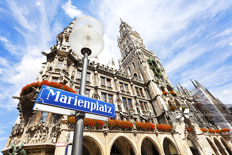 慕尼黑玛丽恩广场图片素材