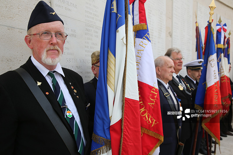 在讷韦沙佩勒纪念馆的战争老兵图片素材