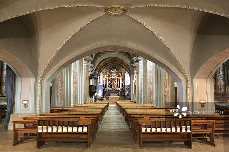 通道。圣约翰浸信会教堂。梅杰夫。图片素材