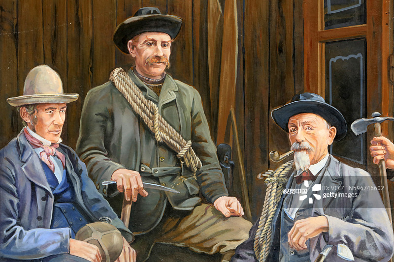 夏蒙尼向导壁画图片素材