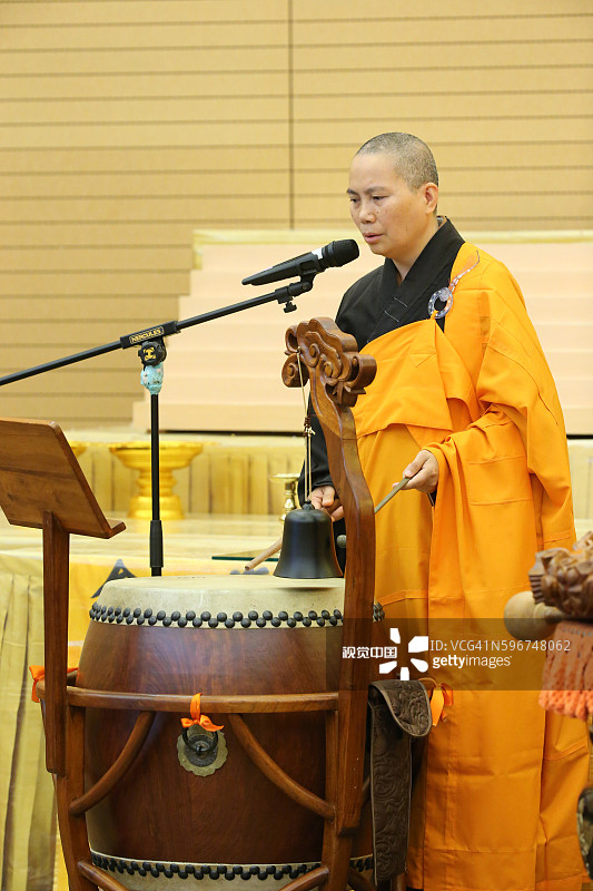 佛光山寺庙的鼓和钟佛教仪式图片素材