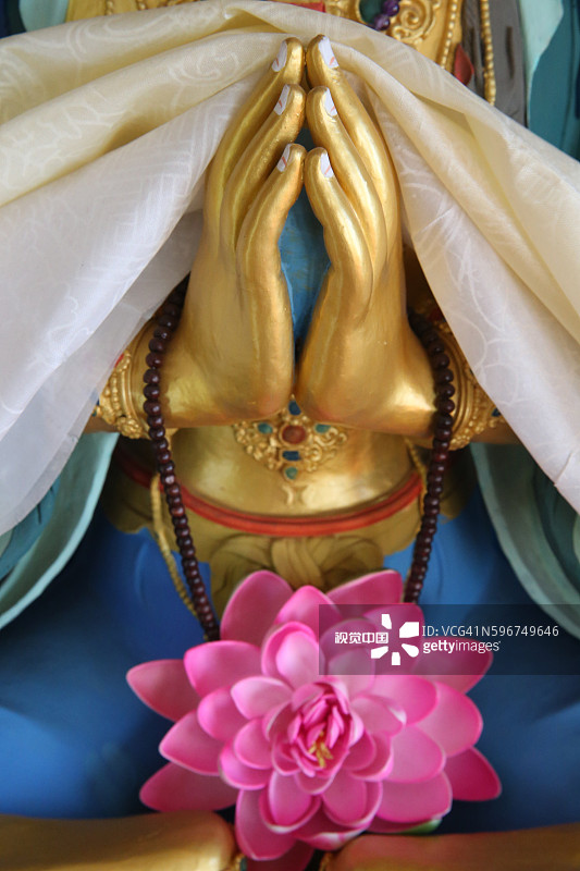 雪珠钦科尔林寺的观音像图片素材