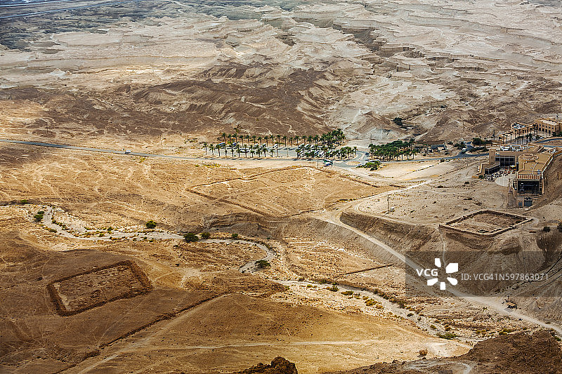 马萨达 - 犹太沙漠中的考古遗址图片素材