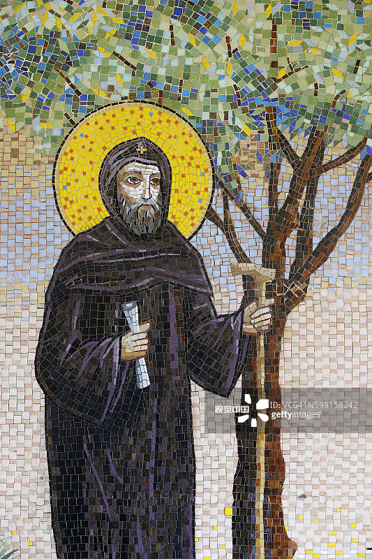 圣米歇尔和圣乔治科普特教堂，维勒瑞夫。马赛克：圣埃弗冷图片素材