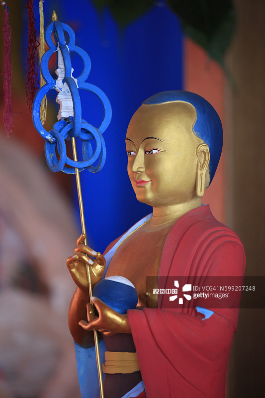 谢珠曲科林寺：舍利弗雕像图片素材