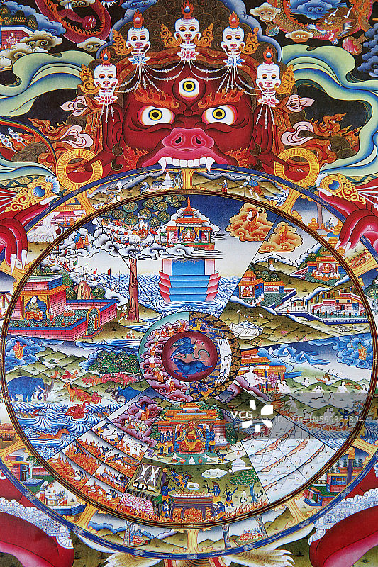 藏传佛教中的生命之轮图片素材