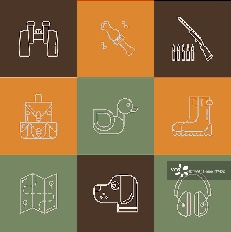 猎鹿符号矢量图图片素材