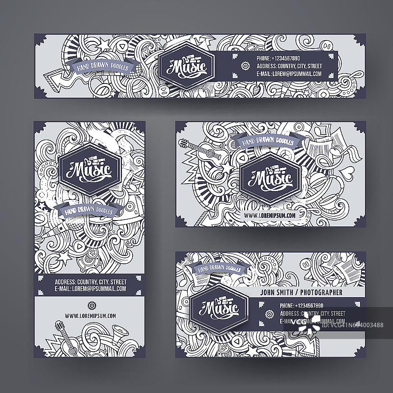 卡通涂鸦音乐标识图片素材