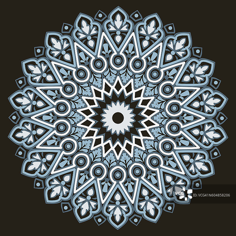 花卉民族曼陀罗图片素材