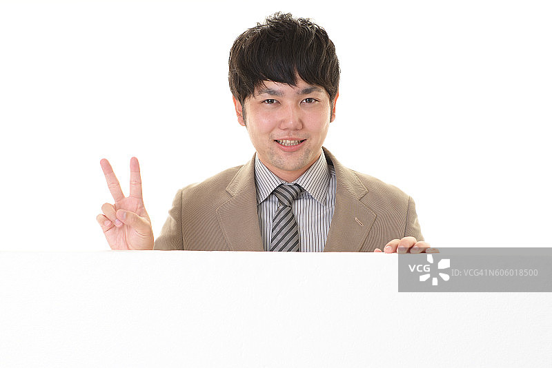 微笑的亚洲商人图片素材