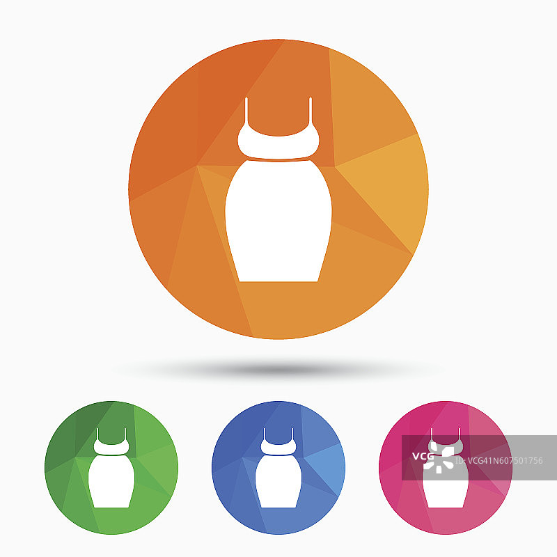 孕妇连衣裙标志图标，母性象征图片素材