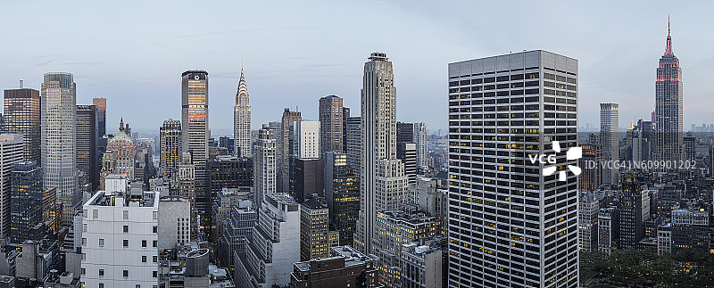 曼哈顿中城的航拍景色图片素材