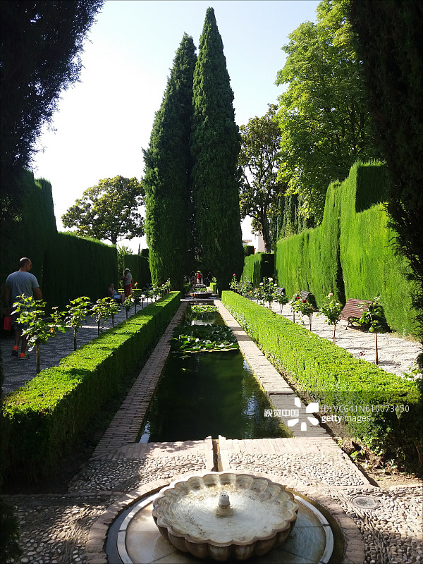 西班牙安达卢西亚格拉纳达的阿尔罕布拉宫图片素材