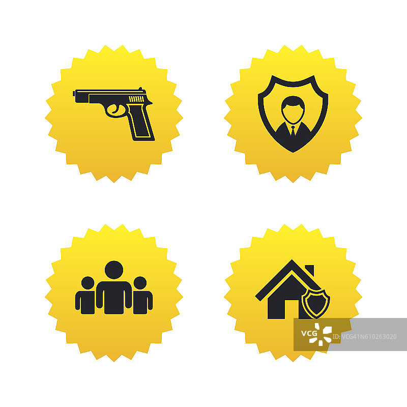 安全局图标。家盾保护。图片素材