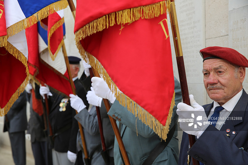 在讷韦沙佩勒纪念馆的战争老兵图片素材