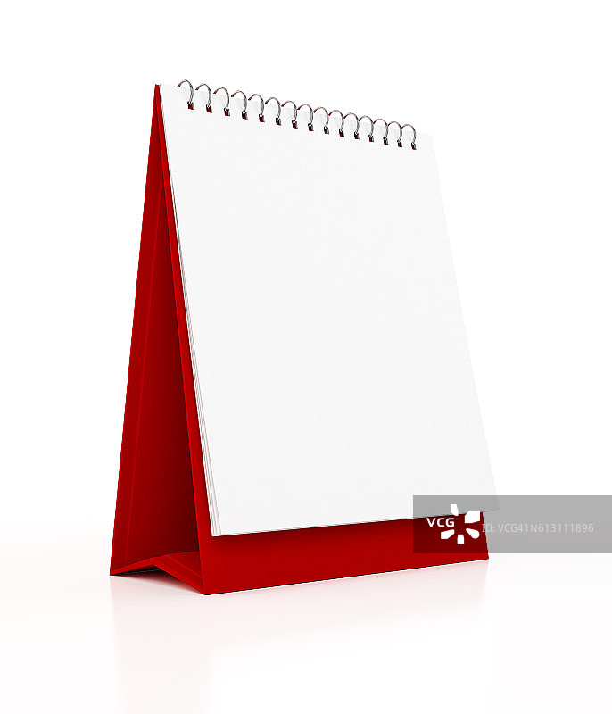 空白红色桌面月历图片素材