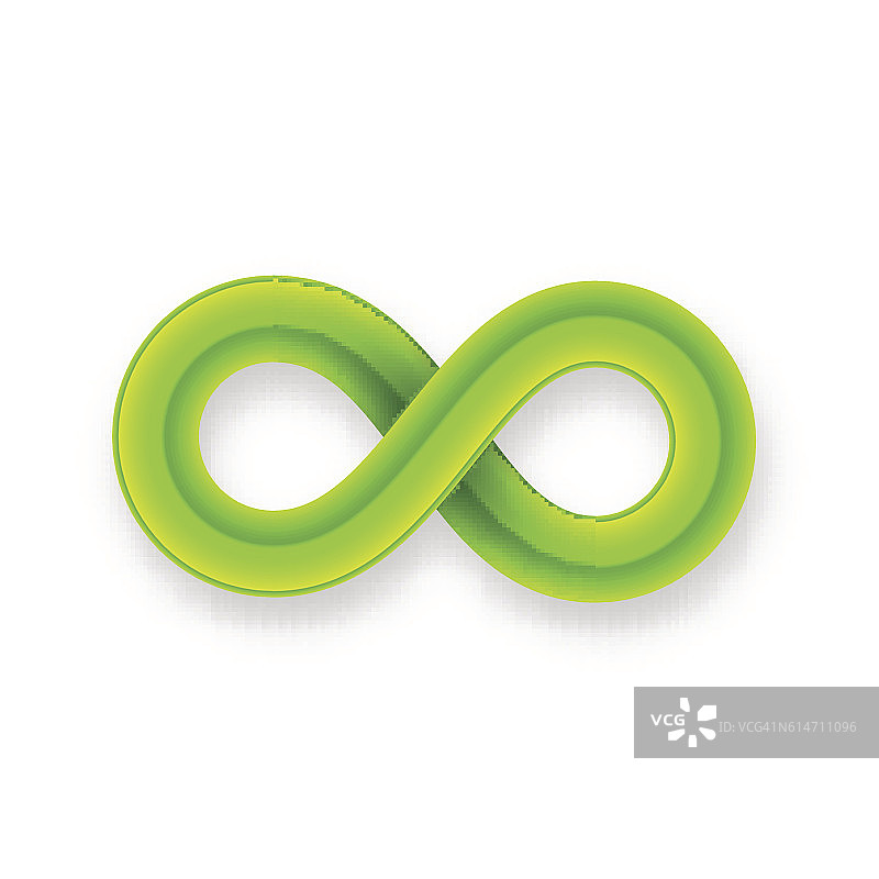 光面导线阴影绿色无限符号图标图片素材