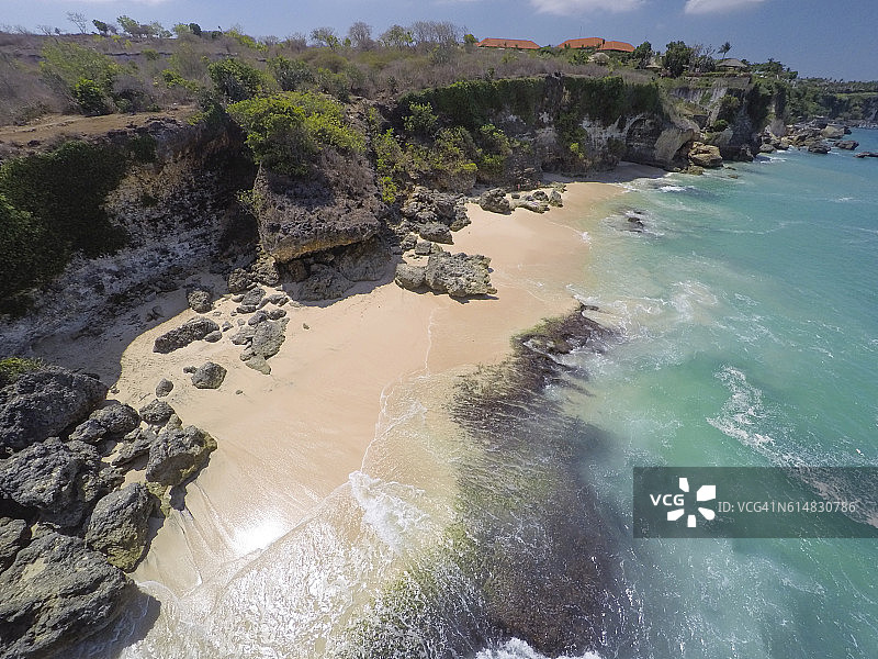 巴厘岛德格尔旺吉海滩鸟瞰图片素材