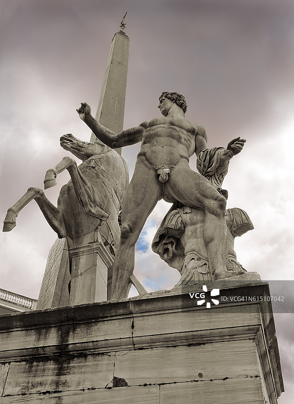 罗马狄奥斯库里雕像图片素材