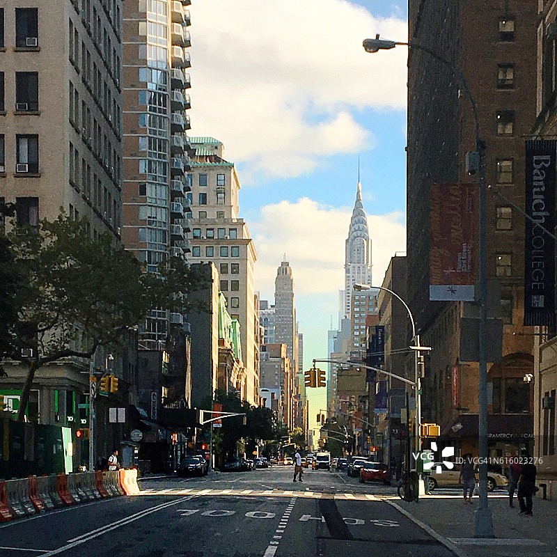 城市中的克莱斯勒大厦图片素材