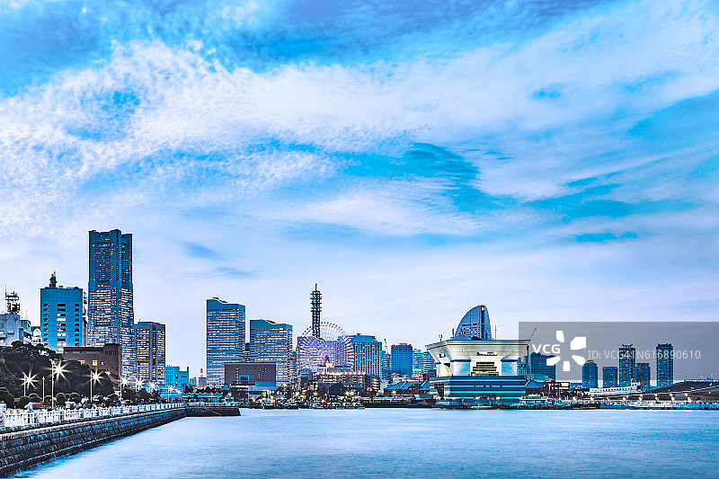 横滨港夜景图片素材