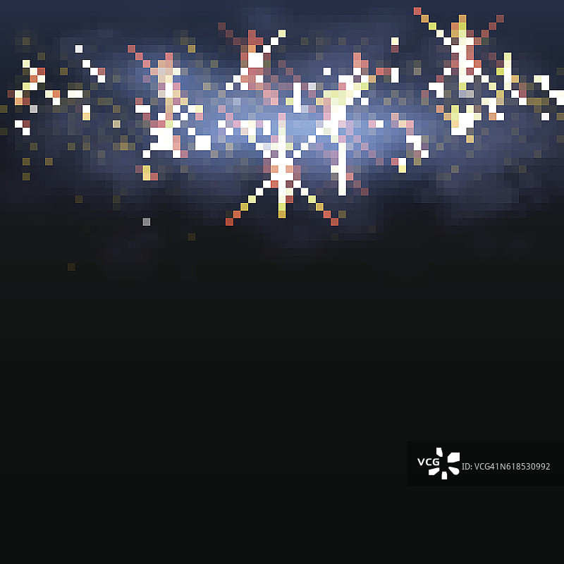 圣诞节魔法星光在天空中闪烁图片素材