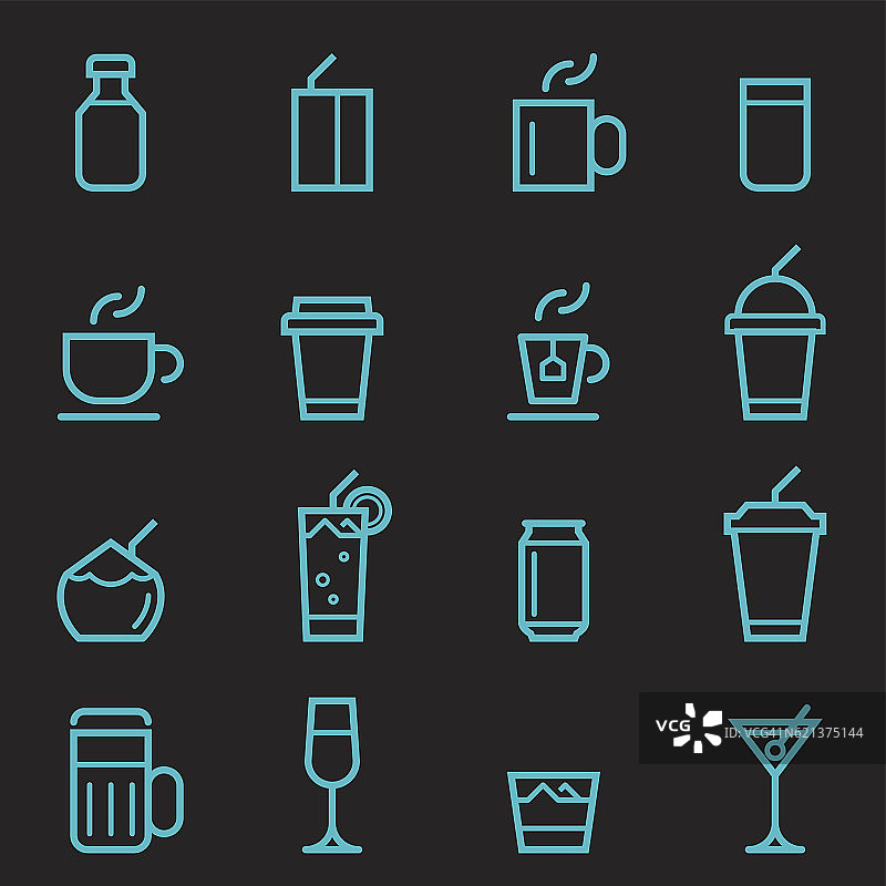 发光饮品图标图片素材