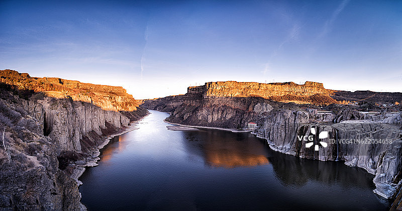 峡谷日落图片素材