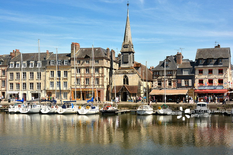 法国卡尔瓦多斯省翁弗勒尔港口风景图片素材