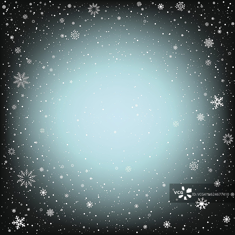 带有雪的圣诞黑色背景图片素材