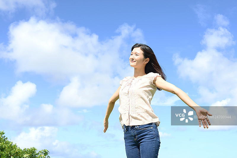 放松的女人图片素材