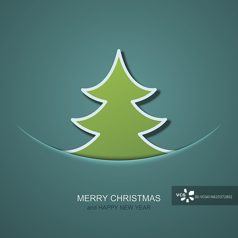 矢量现代圣诞树背景圣诞或新年邀请函图片素材