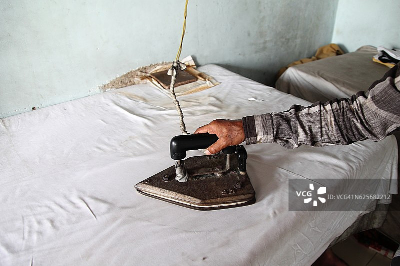 孟买千人洗衣场：世界上最大的露天洗衣场图片素材