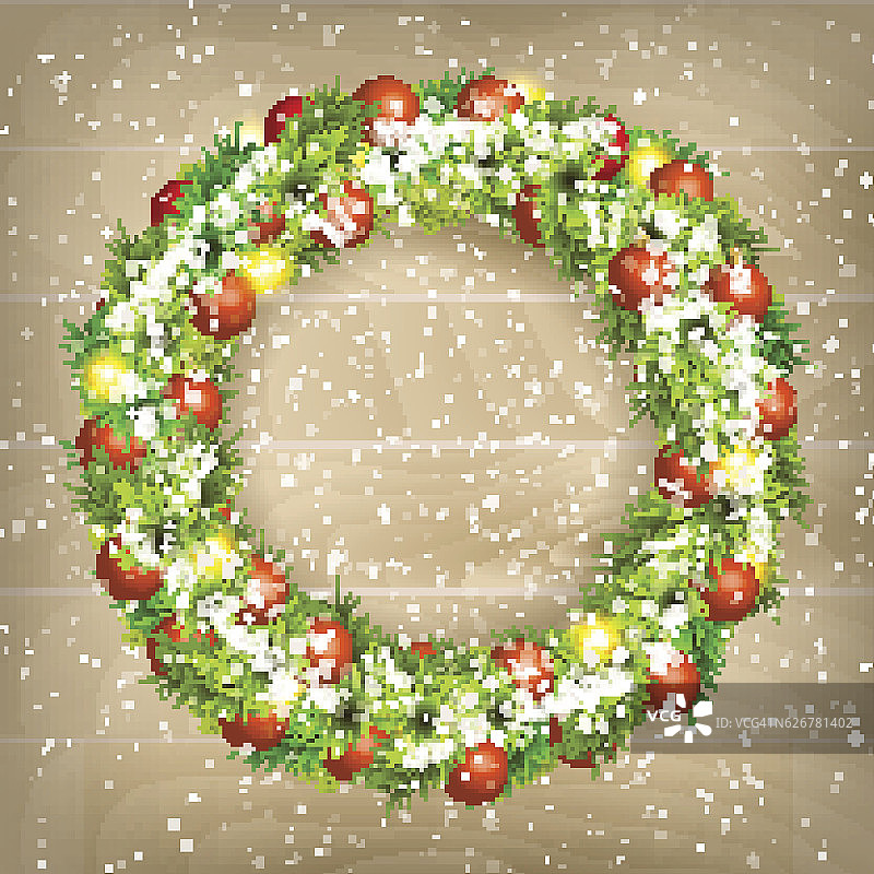 圣诞花环矢量素材图片素材