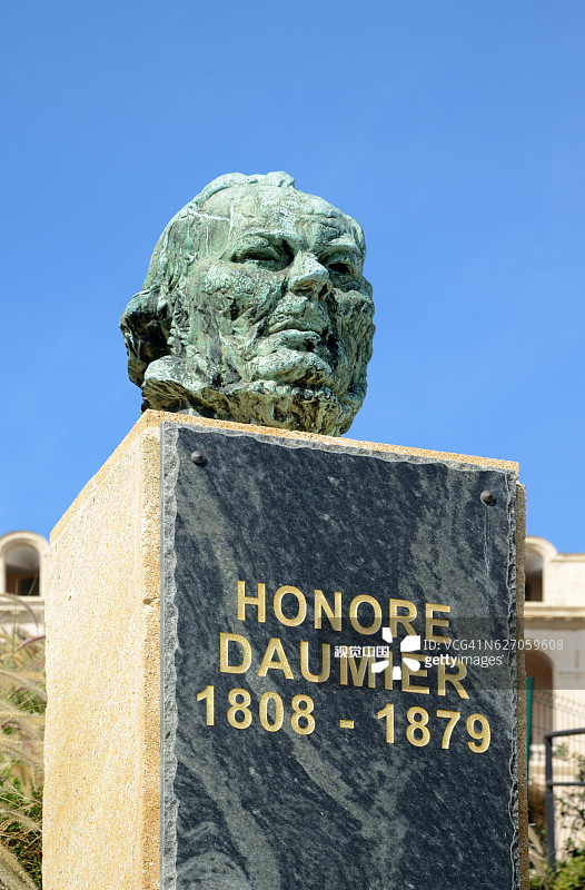 奥诺雷·多米埃半身像，马赛图片素材